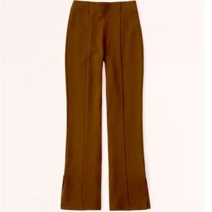 Abercrombie High Rise Split Hem Flare Pants Size XS Brown